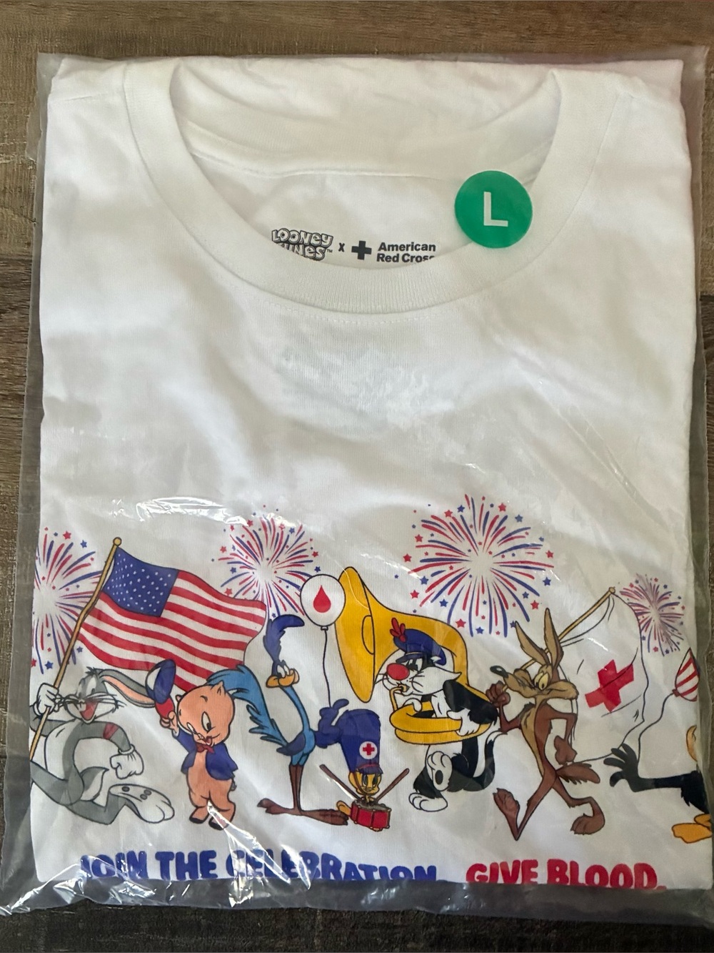 Looney Tunes x American Red Cross White Graphic Tee blood donor